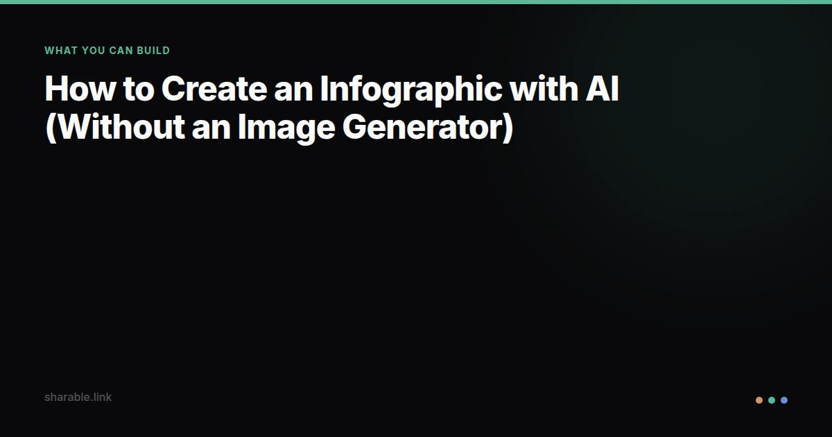 How to Create an Infographic with AI (Without an Image Generator)